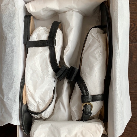 Club Monaco Nuria Leather T-strap Sandal - Picture 7 of 11